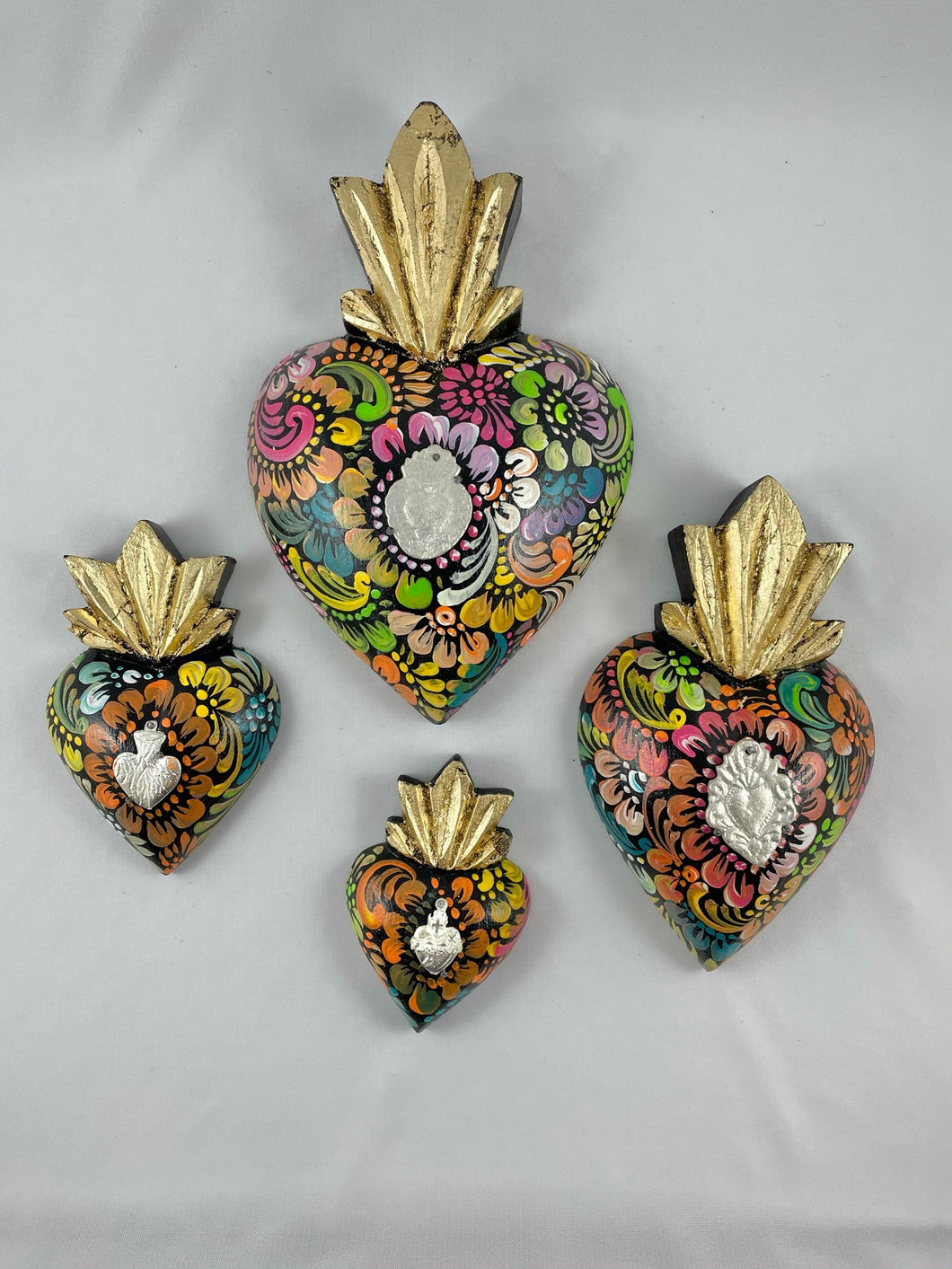 Corazones Negros Decorados / Decorated Black Hearts